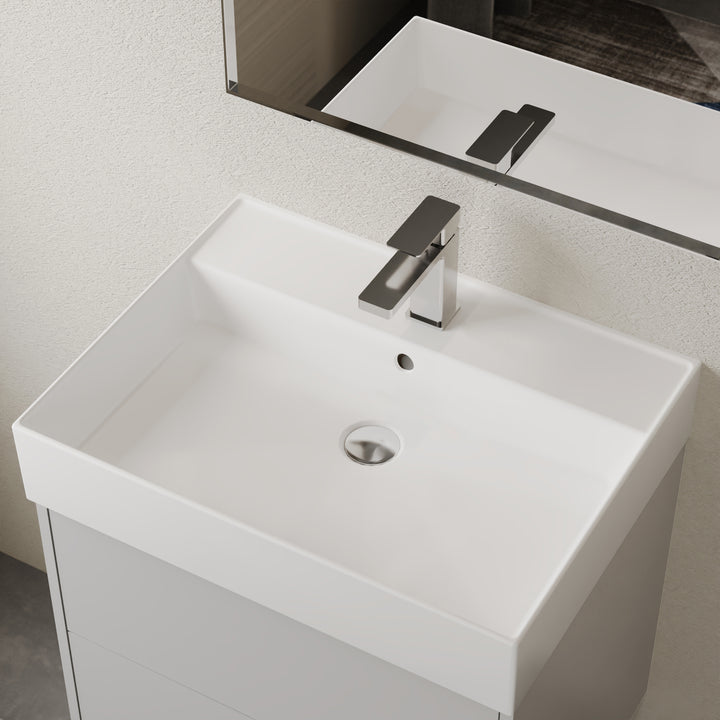 Veneto 600mm 1 Tap Hole Basin - Gloss White