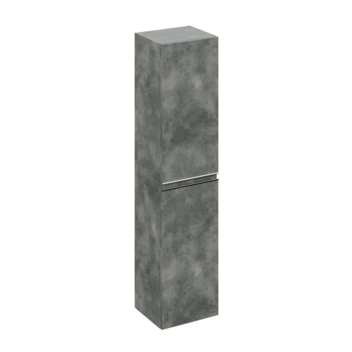 Vatilla 1500mm Wall Hung Tall Cabinet with Chrome Handles - Cemento
