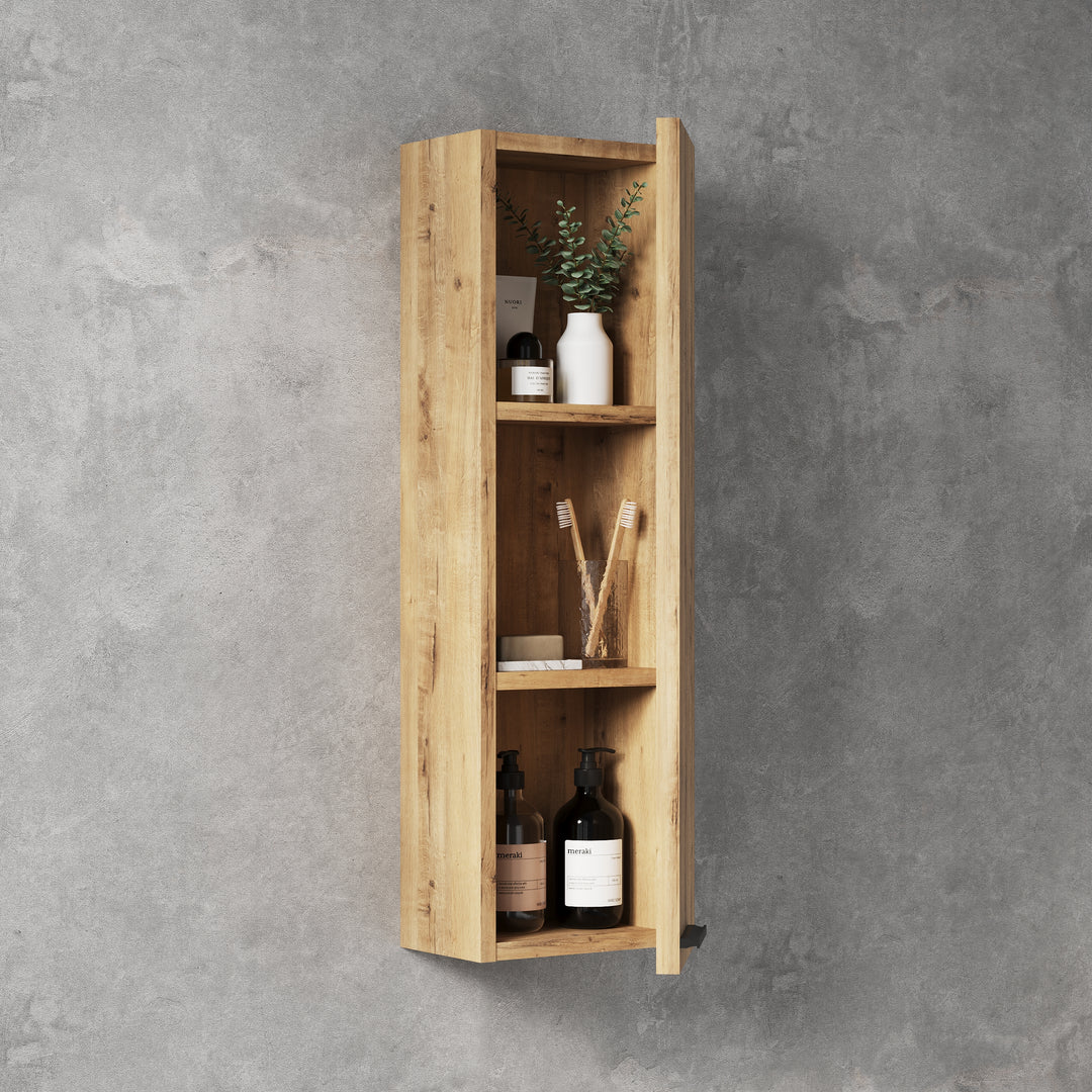 Vatilla 700mm Wall Hung Mini Storage Cabinet - Ostippo Oak