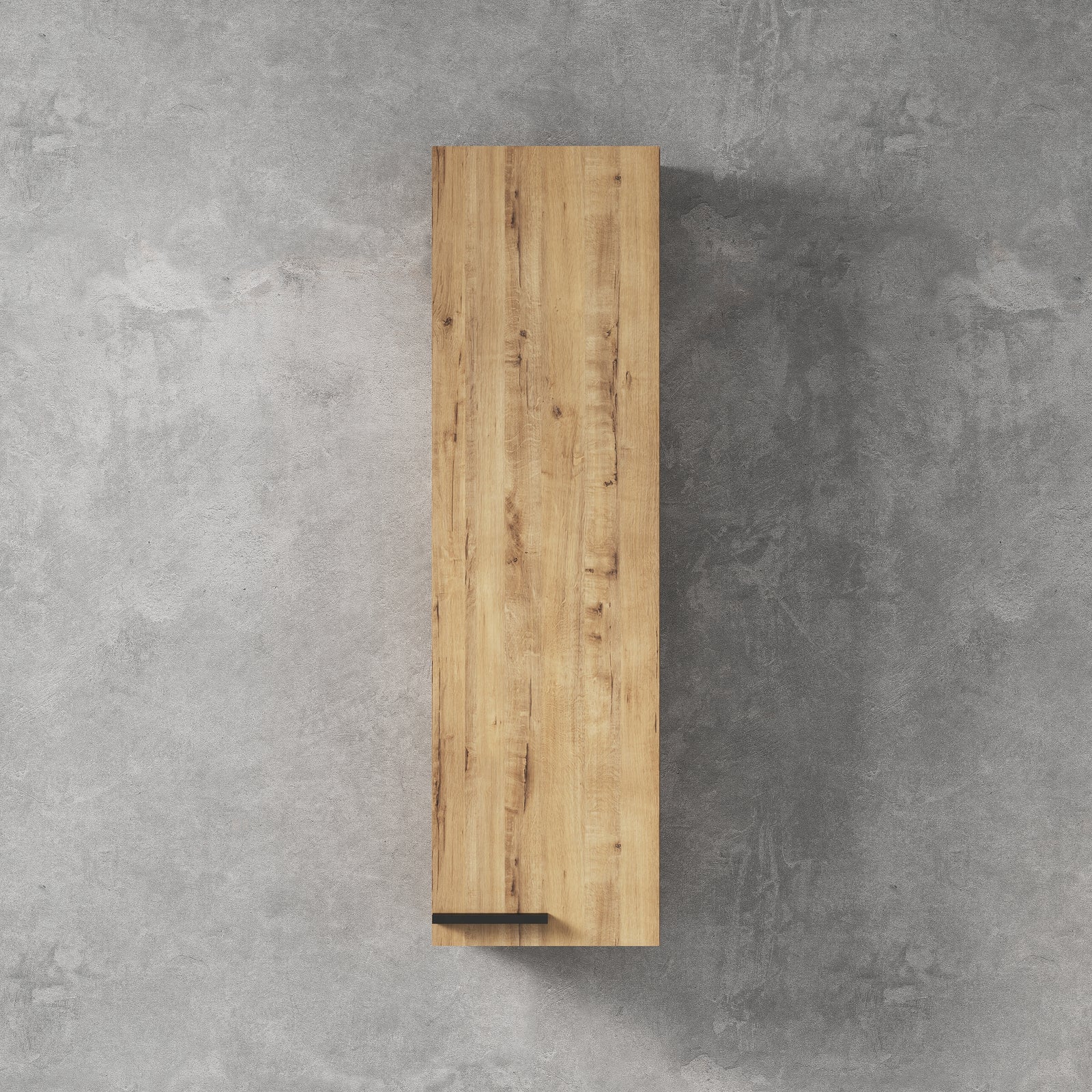 Interior of Vatilla 700mm wall hung mini storage cabinet showcasing three shelves