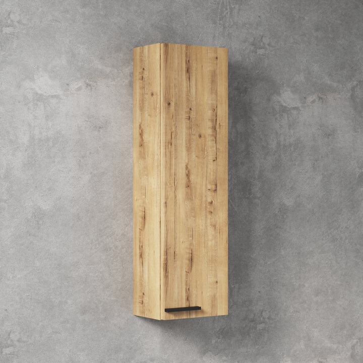 Vatilla 700mm Wall Hung Mini Storage Cabinet - Ostippo Oak