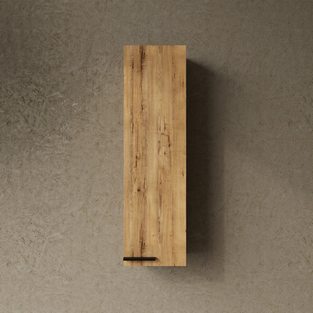 Vatilla 700mm Wall Hung Mini Storage Cabinet - Ostippo Oak