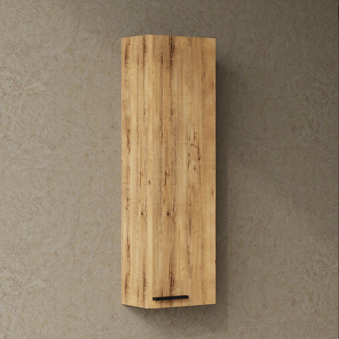 Vatilla 700mm Wall Hung Mini Storage Cabinet - Ostippo Oak