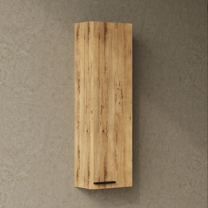 Vatilla 700mm Wall Hung Mini Storage Cabinet - Ostippo Oak