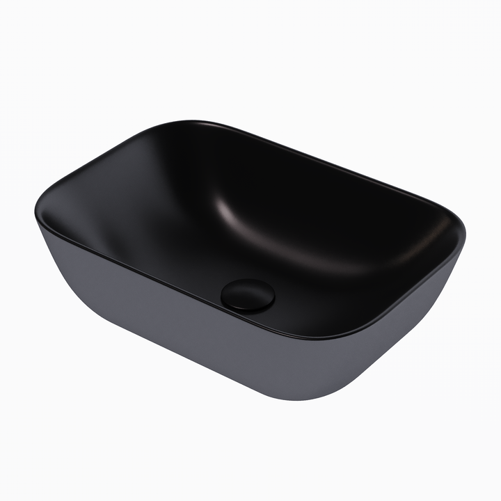 Zeus 455mm Countertop Basin - Matt Black