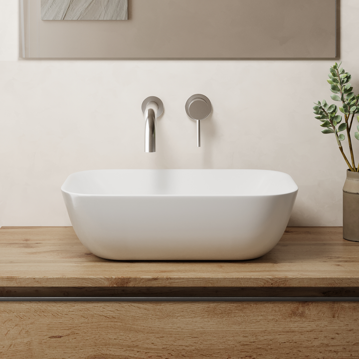Zeus 455mm Countertop Basin - Gloss White
