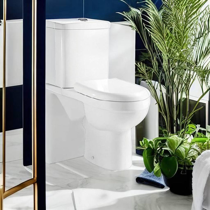 Carlo Open Back Close Coupled Toilet with Soft Close Seat