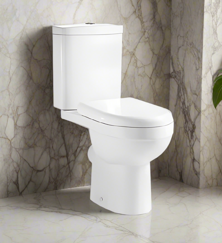 Carlo Open Back Close Coupled Toilet with Soft Close Seat