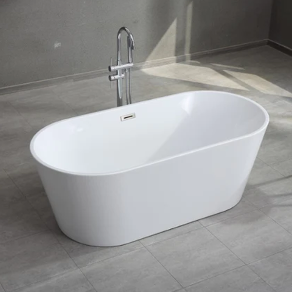 Newton Freestanding Acrylic Bath - White