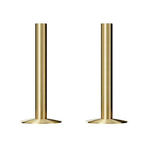Radiator 15mm Pipes & Rosettes 180mm Length – Brushed Brass