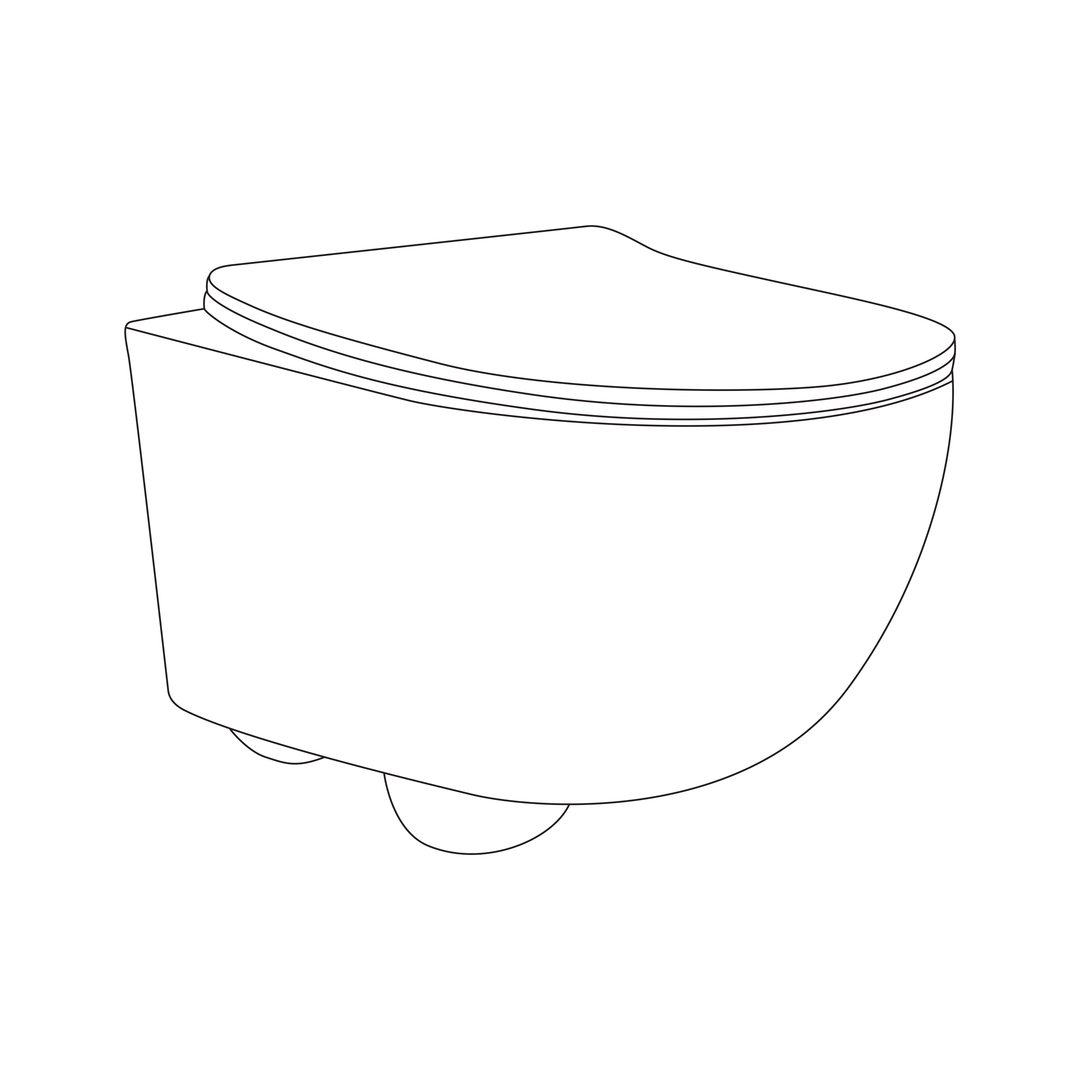 Scene Rimless Wall Hung Toilet - Matt Black