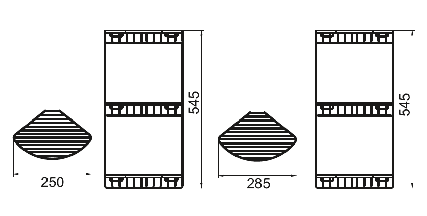 Chrome-plated Corso triple corner wire basket — durable, rust-resistant shower organiser with three levels for bath essentials