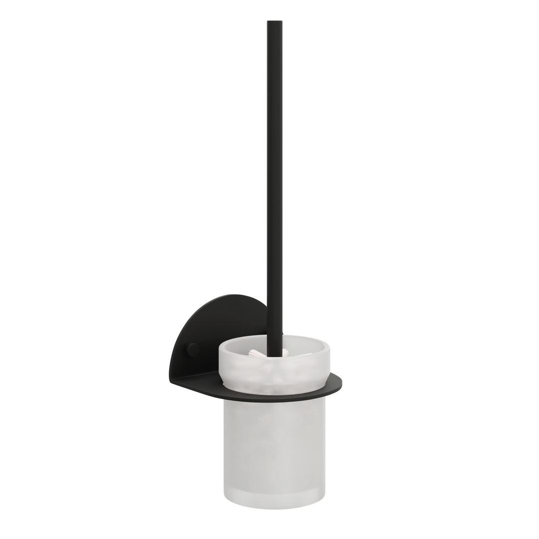 Milan Noir Toilet Brush Holder - Matt Black