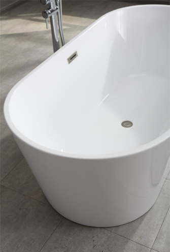 Newton Freestanding Acrylic Bath - White