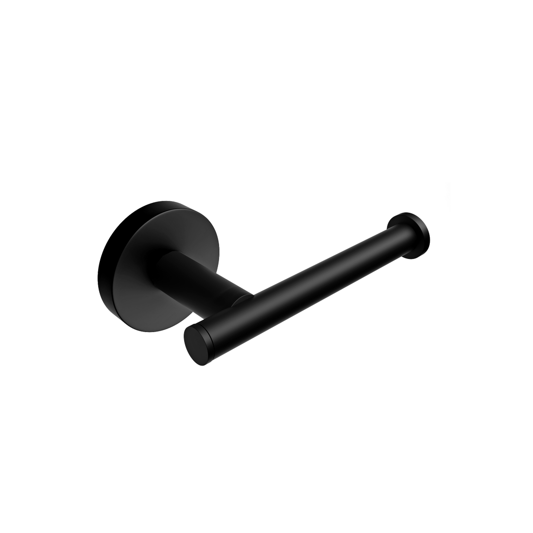 Nero Noir Round Toilet Roll Holder - Matt Black