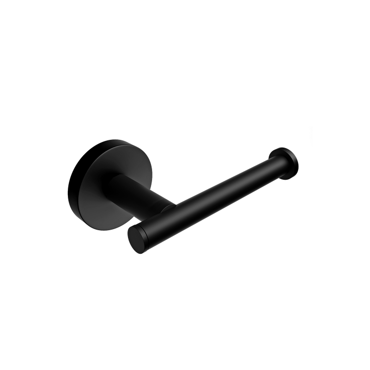 Nero Noir Round Toilet Roll Holder - Matt Black