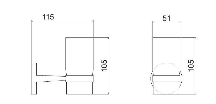 Close-up of Nero Noir matt black toothbrush tumbler holder — circular wall mount and glass cup detail