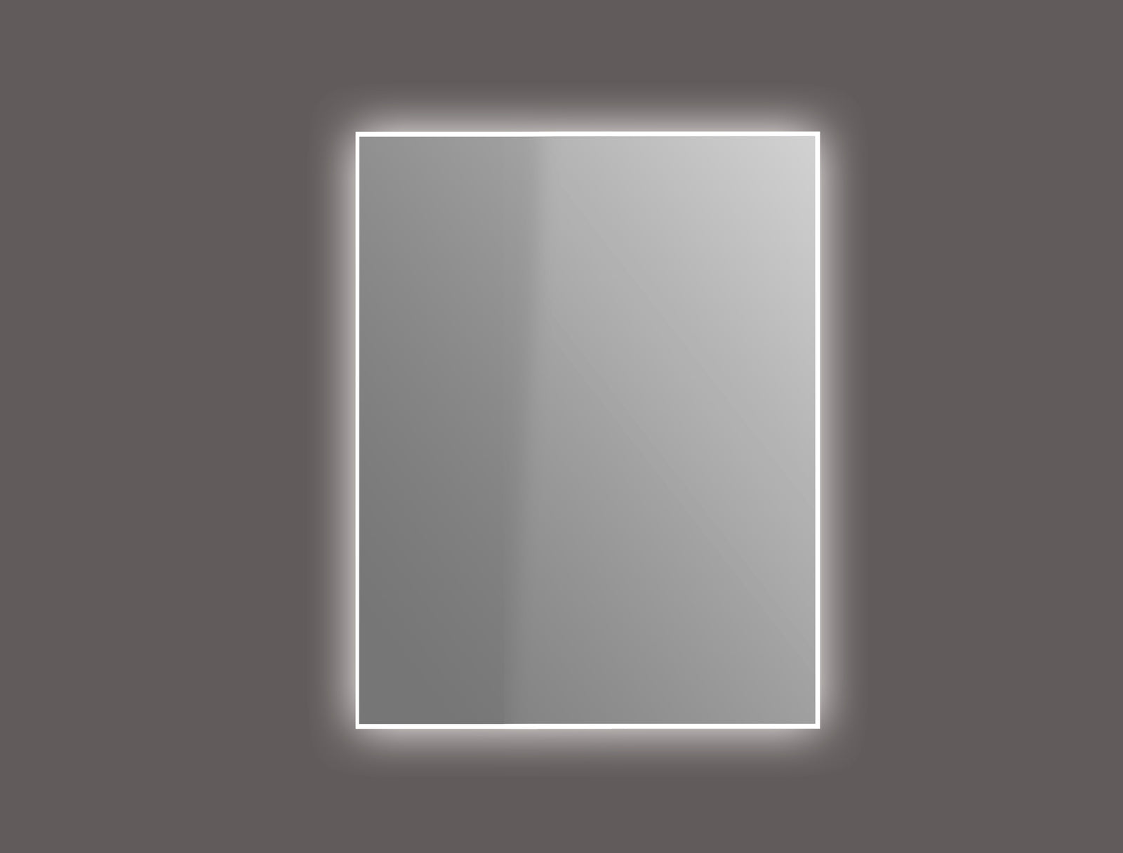 Senza 600 x 800 LED Illuminated Mirror – Front View – LED Bathroom Mirrors Online